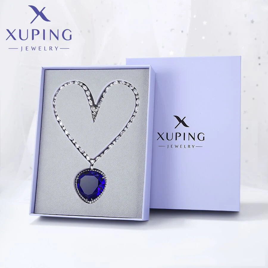 Xuping ювелирные изделия подвеска в форме сердца ожерелье с синтетическим