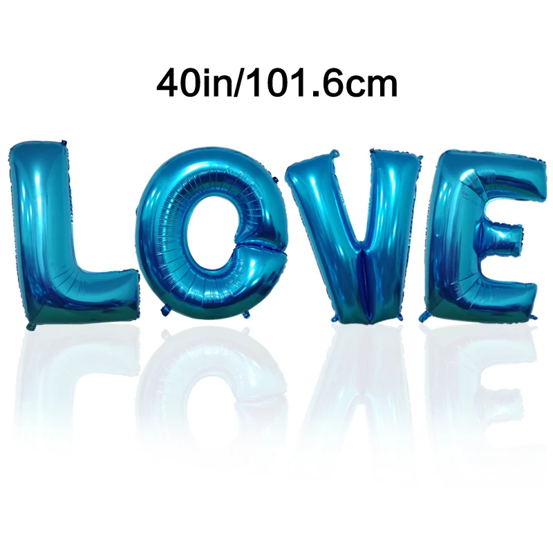 40-дюймовые воздушные шары из синей фольги с буквами Большие Гелиевые товары для