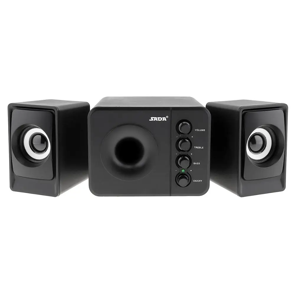 black SADA D-205 USB 2,0 сабвуфер компьютерный динамик с 3,5 мм аудио разъем и USB разъем питания для настольного ПК ноутбука MP3 мобильного телефона MP4 - Цвет: black