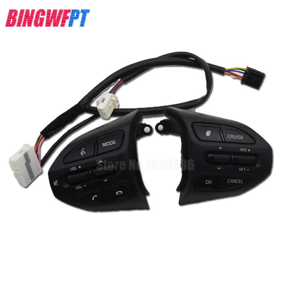 

Good quality Steering Wheel Button For KIA K2 RIO 2016 2017 2018 Buttons Bluetooth Phone Cruise Control Volume