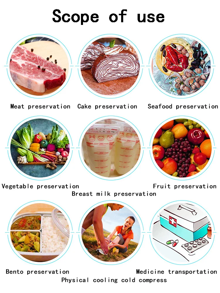 10 шт. Многоразовые Пакеты для холодильника снятия симптомов боли | Багаж и сумки