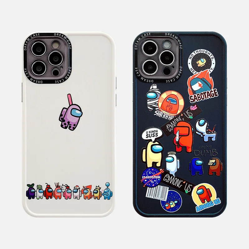 

Among US games for iPhone 11/12Pro mobile phone case for Apple 7p/XS fine hole anti-fall protective cover