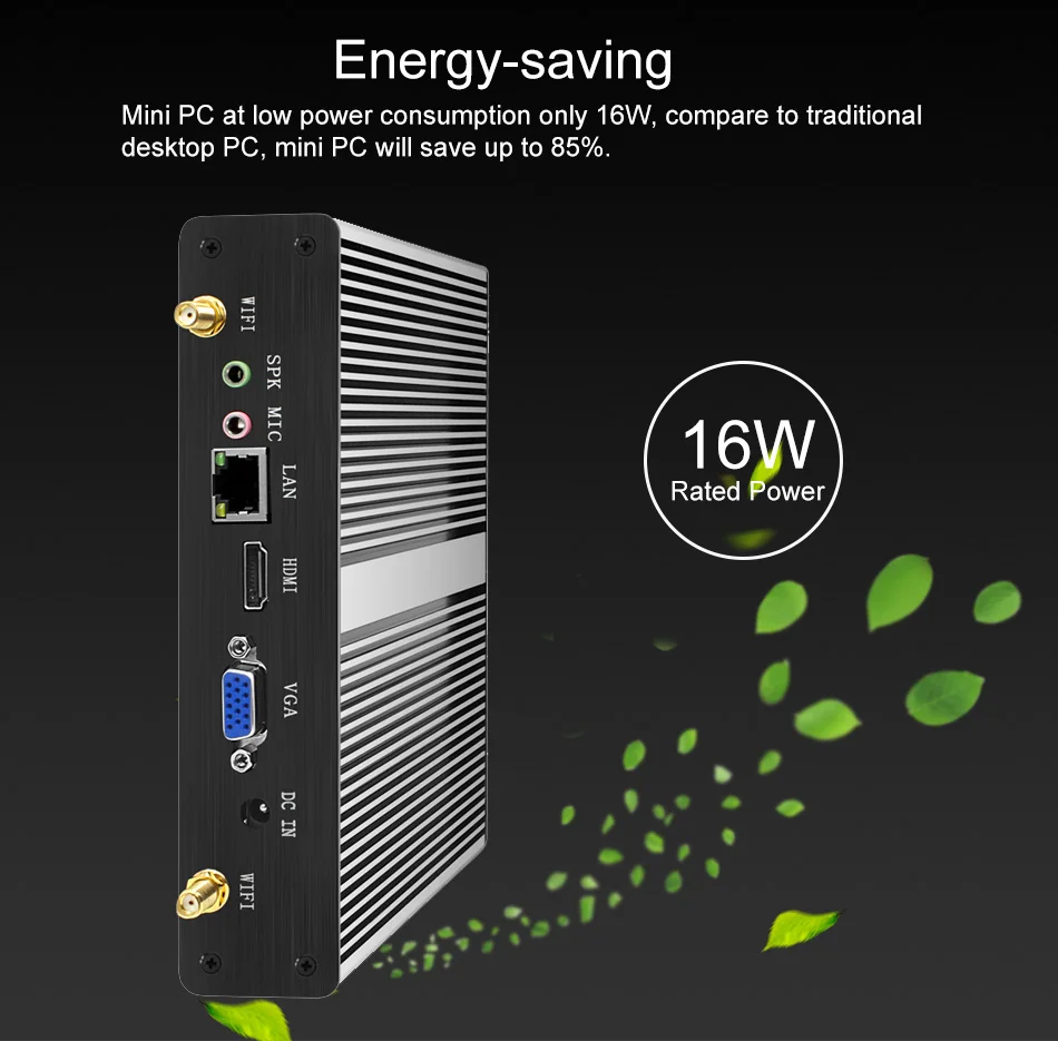 Мини компьютер XCY Celeron J1900 N2930 Windows 7 /10 VGA HDMI Wifi USB3.0 N2808 микро Безвентиляторный