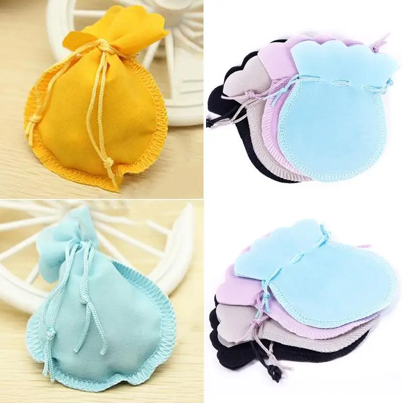 

Cute Design 50Pcs/lot 9x 7cm Velvet Drawstring Pouches Coin Jewelry Wedding Gift Jewelry Bag #58442