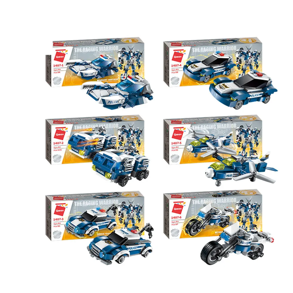 1407 Qman сборный робот-игрушка Интеллектуальный изменяемый автомобиль