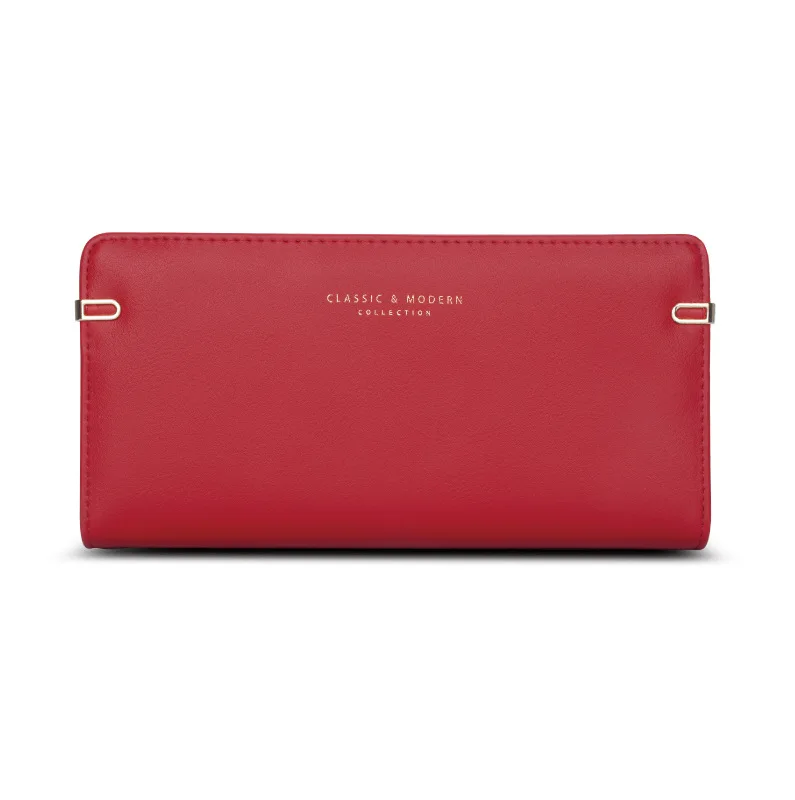 

Luxury Minimalist Wallet Women Phone Bag Snap Large Capacity Wallet Women Folding Zipper Billetera Mujer Ladies Purse DE60NQB