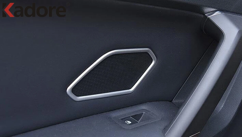 Матовая звуковая Крышка для внутренней боковой двери Volkswagen VW Tiguan 2017 2018 ABS декоративные аксессуары|Лепнина