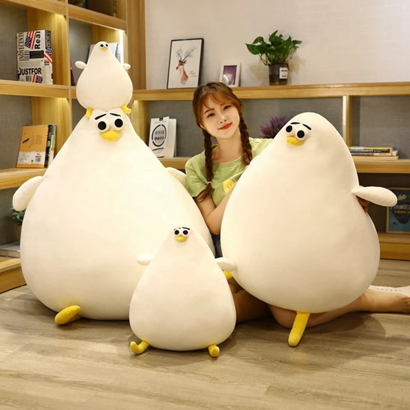 

26/40cm Fluffy Lazy Sofa Living Room Decoration Nice Plush Toy Doll Round Soft Penguin Cute Pillow for Kids Surprise Gift