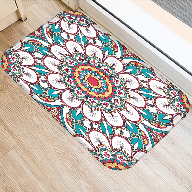 

1PC 40x60cm Mandala Door Mat Tapete Doormats Carpet Non-Slip Kitchen Bathroom Carpet Room Pad Home Floor Mats