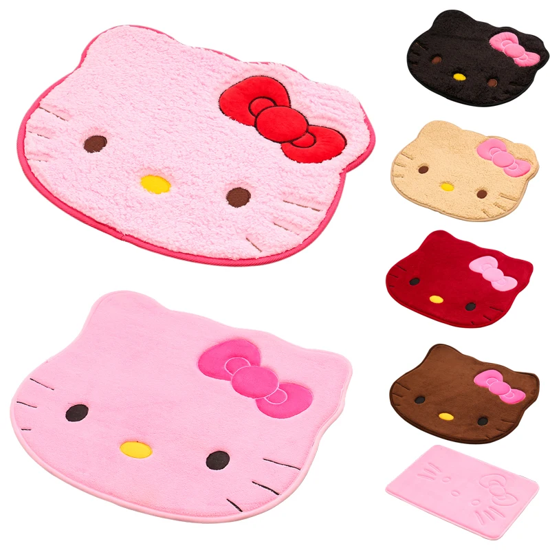 Online Set Di Tappeti Da Bagno Kawaii Kitty Tappetini Da Bagno In Pelle Scamosciata Antiscivolo Assorbimento D'acqua Lavabile KT Cat Tappeto Carino S Piccolo Set Da Bagno Tappeto