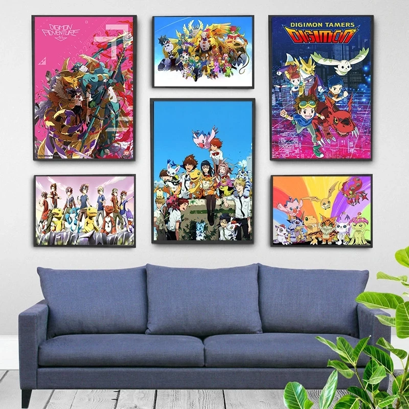 

Japan Anime Digimon Adventure Tri Comic Wall Art Canvas Painting Picture Kids Room Poster