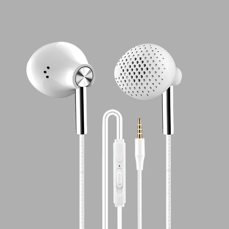 White KISSCASE 6D стерео Бас 3,5 мм проводные наушники стерео наушники Спортивная Музыкальная гарнитура с микрофоном для Xiaomi Mi 8 9 SE наушники наушники проводные наушники xiaomi наушники для компьютера игровые наушники - Цвет: White