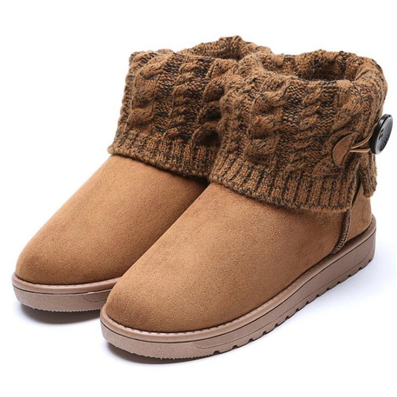 

Women Boots Ladies Female Brand Fashion Casual Designer Luxury Platform Flat Ankle Fur Boots Winter Shoes Woman Snow Boots