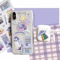 cartoon creative purple cute stickers waterproof graffiti paster mobile phone airpods stationery diy kawaii decorative sticker