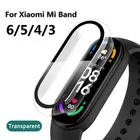 Прозрачный чехол с полным покрытием для Xiaomi Mi Band 6 5 4 3, защитная пленка для экрана, стекло на Xiomi Miband 3456, аксессуары