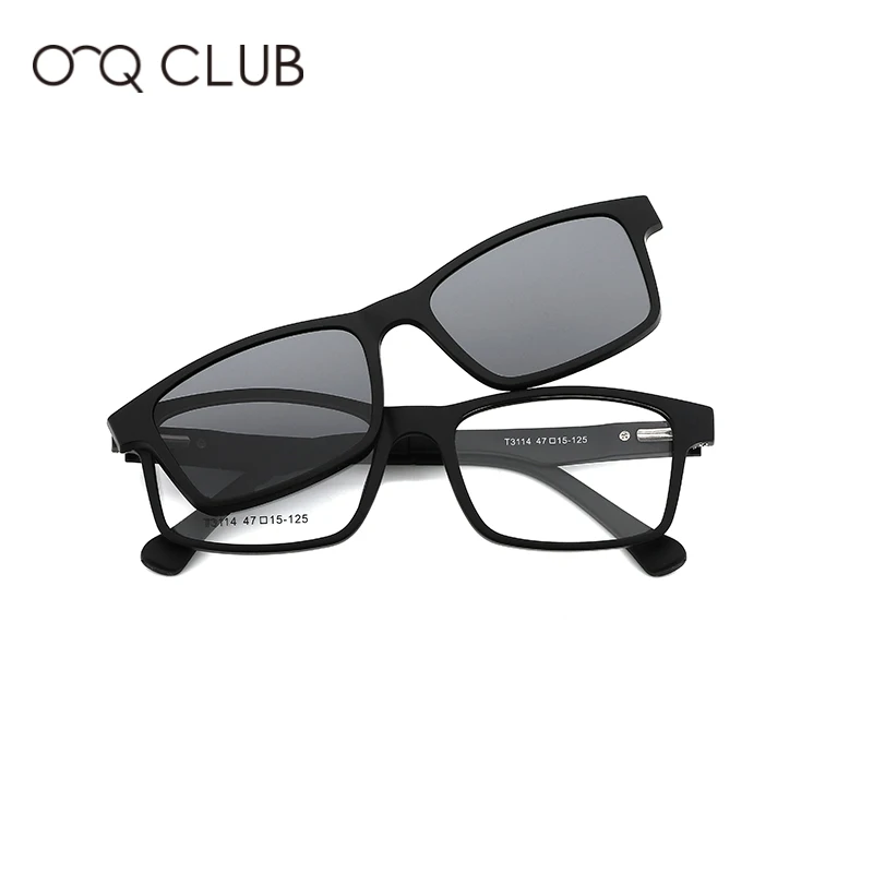 

O-Q CLUB Kids Sunglasses Square Flexible Polarized Magneitic Clip-on Glasses TR90 Optical Children’s Eyeglasses Frames T3114