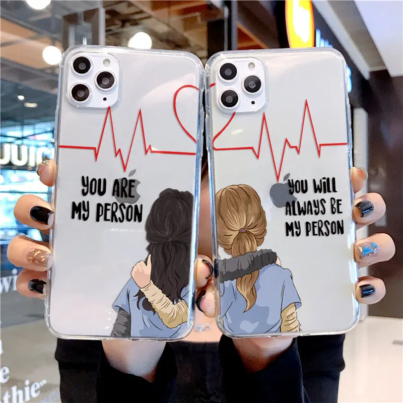 

Greys Anatomy You are my person Clear Phone Case For iPhone 12 11 Pro Max 8 7 6 6S Plus SE2020 XR X XS Max Silicone TPU Cover