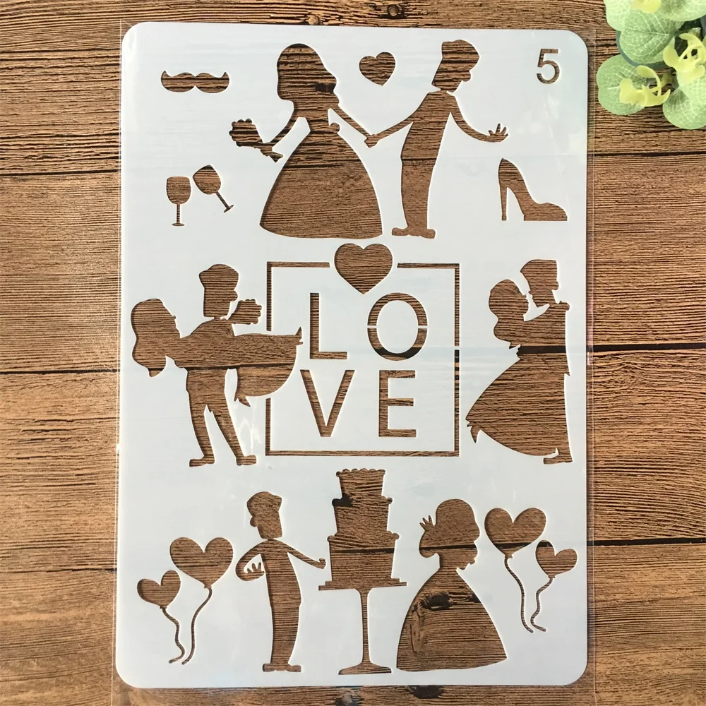 Трафареты A4 для свадьбы любви невесты творчества слоев рисунок фотография