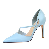 fashionable and elegant high heels shallow mouth pointed hollow sweet high heels womens shoes