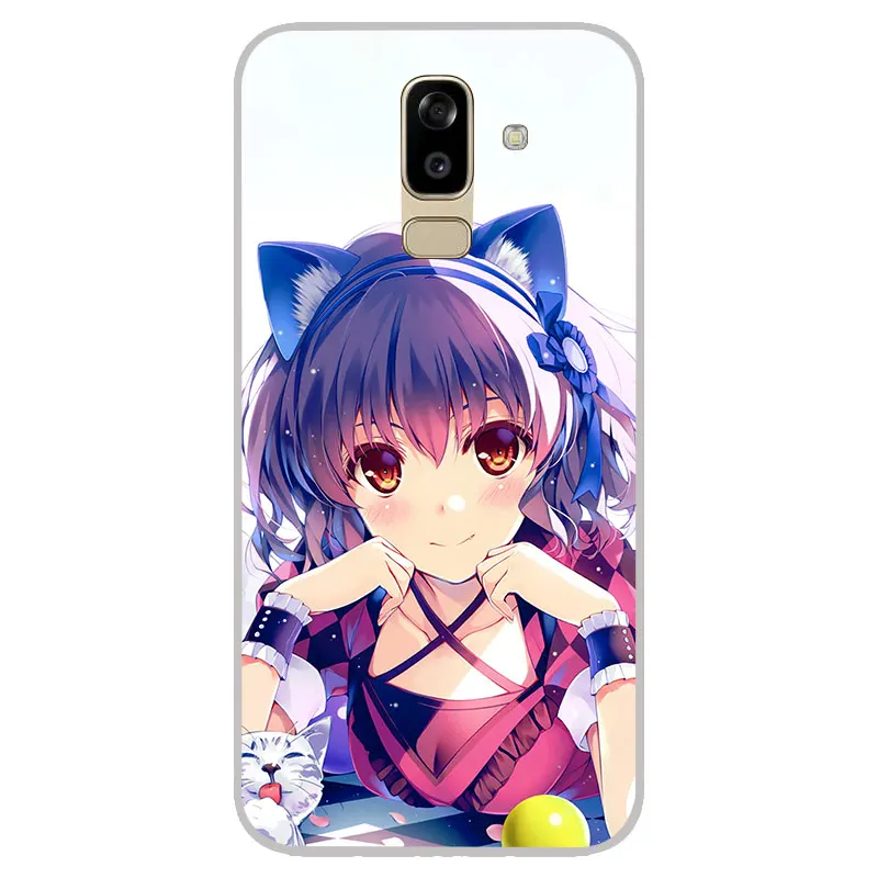 Для девочек с милой аппликацией в виде кошачьей мордашки матовый Силиконовый