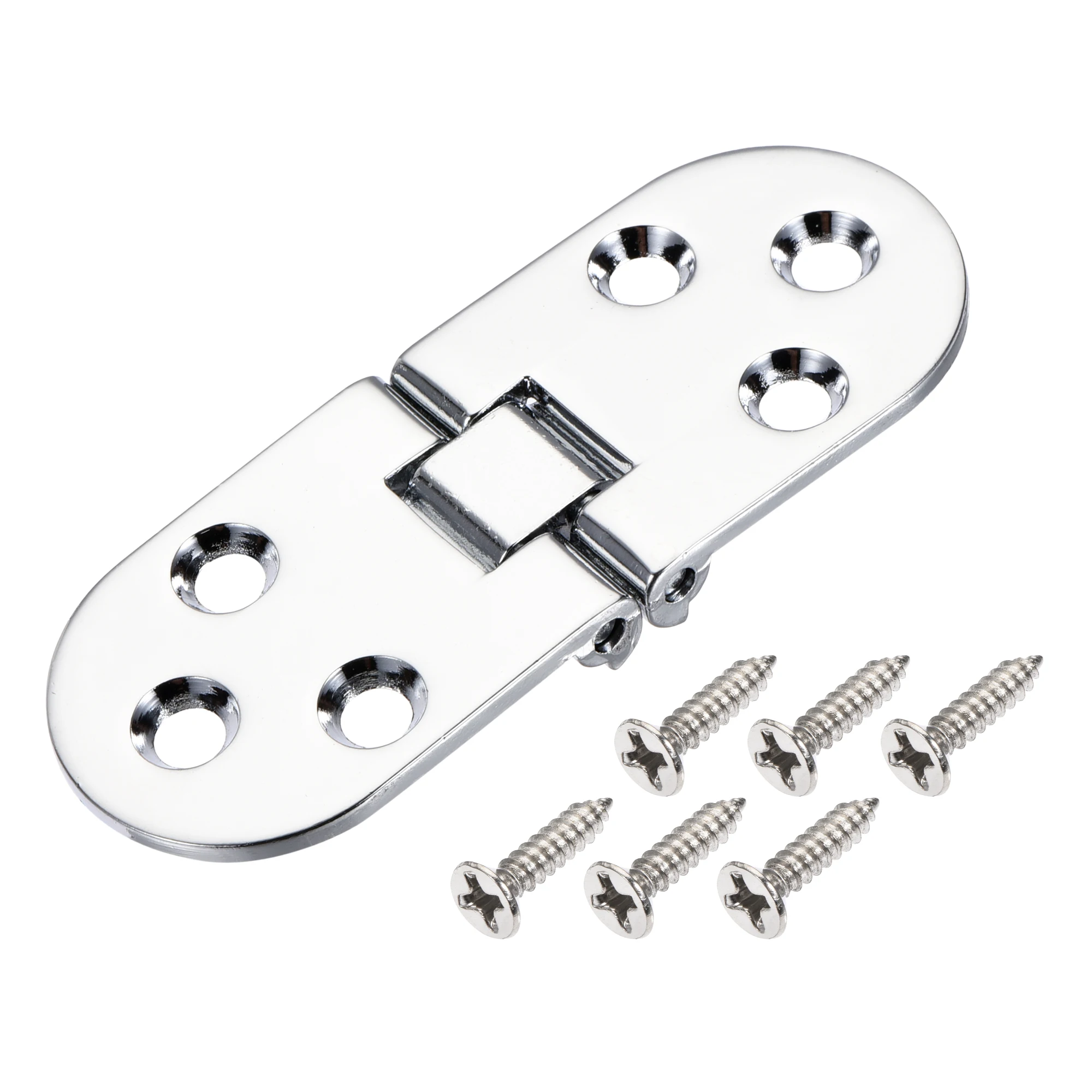 

Uxcell 3.15x1.18inch Flip Hinges 180 Degree for Sewing Machine Folding Table with Screws Zinc Alloy Silver Tone 4 Pcs