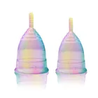 Чаша менструальная женская, из медицинского силикона, цветная, 1 шт.