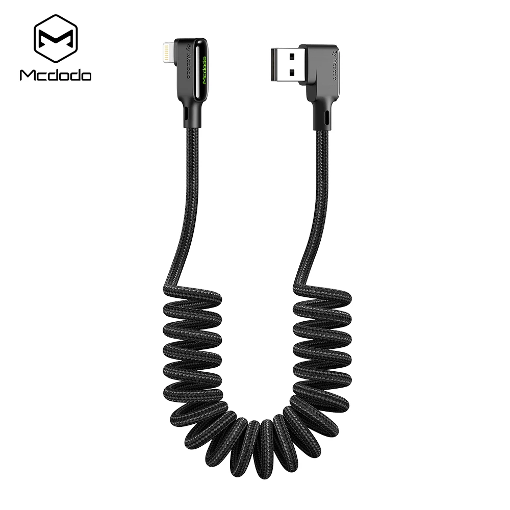 Выдвижной Автомобильный Кабель MCDODO USB Type C пружина 3 А для Iphone Huawei Xiaomi Samsung S10 9 OnePlus 4