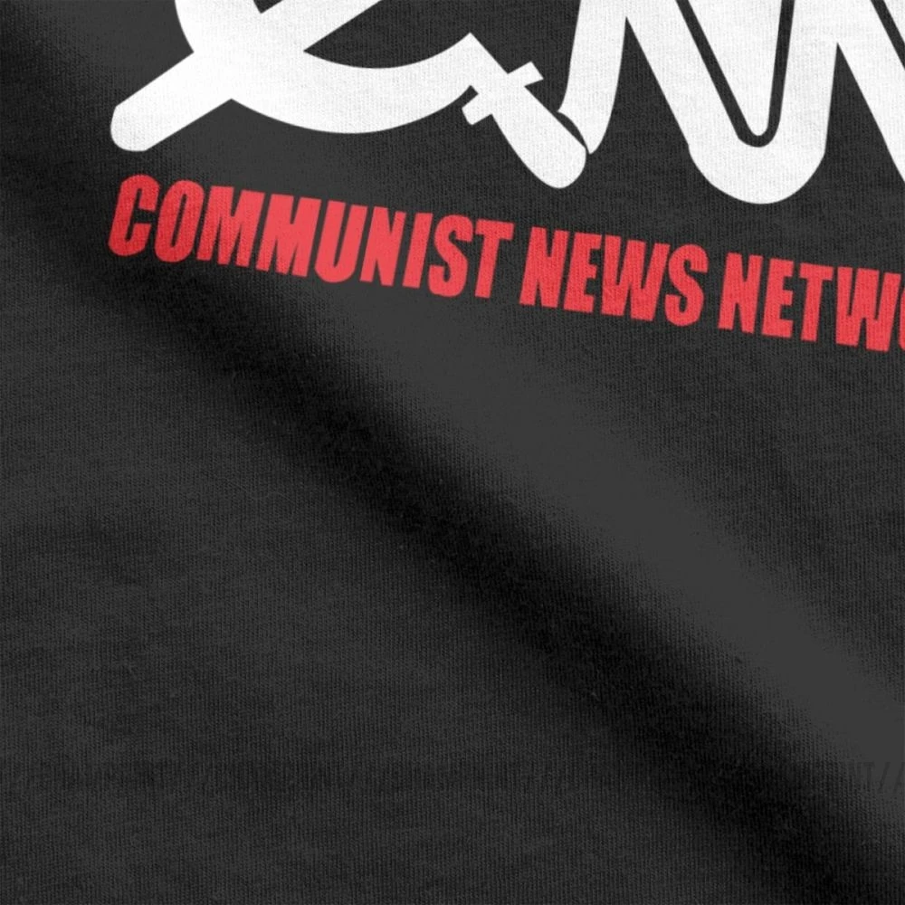 Мужская футболка CNN хлопковая забавная с коротким рукавом и вырезом лодочкой 4XL 5XL