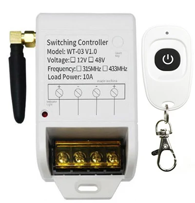 DC12V 48V 1CH 1 CH Беспроводной RF пульт дистанционного управления выключатель света 30A