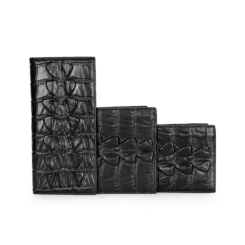

Genuine Leather Man Short & Long Wallet Purse For Men Vintage Wallet Small Wallet Male Crocodile Pattern Coin Purse Card Holder