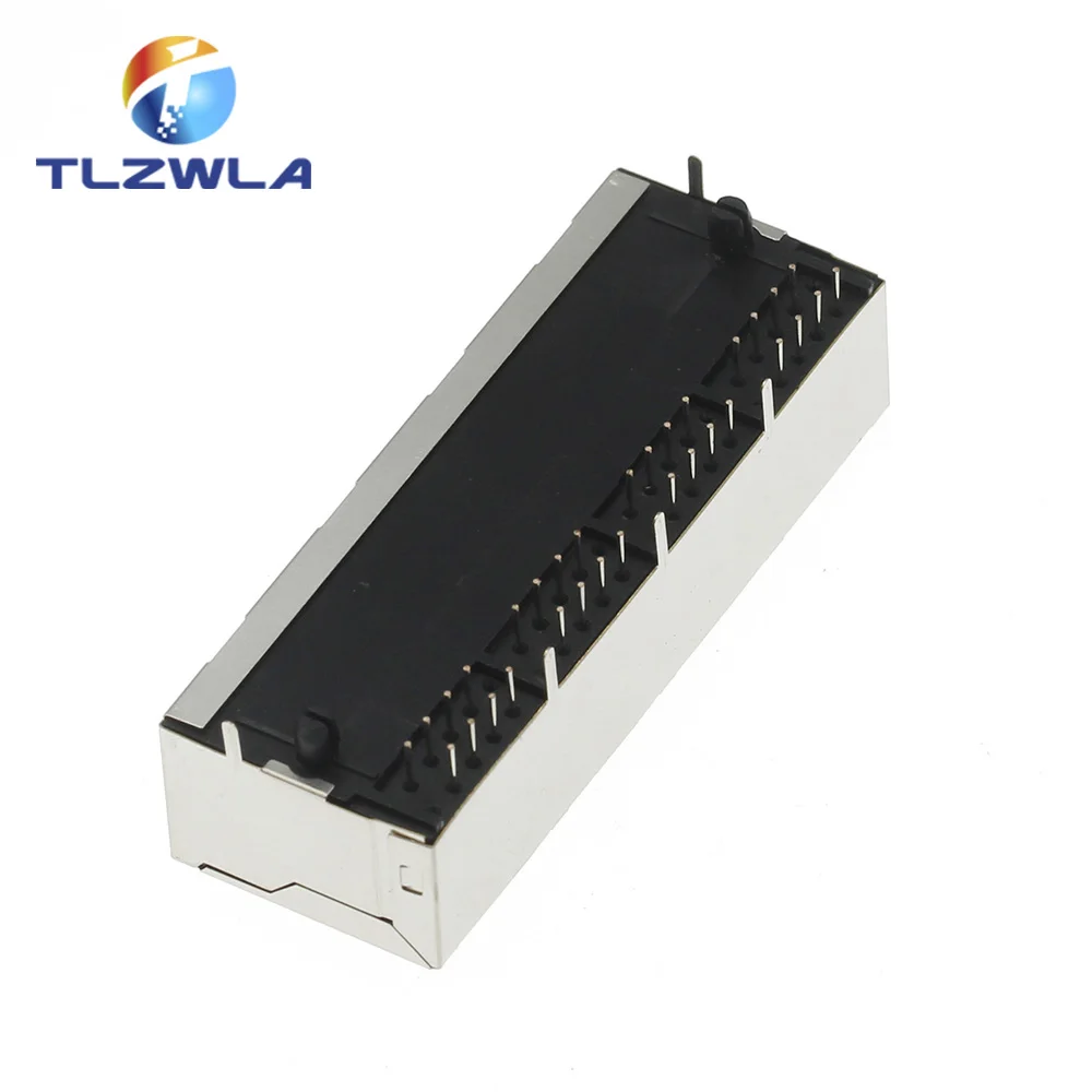 5Pcs 1*4 4 Ports Shielding RJ45 8P8C Female Jack Connector without LED PCB Mount Network Internet Modular | Обустройство дома