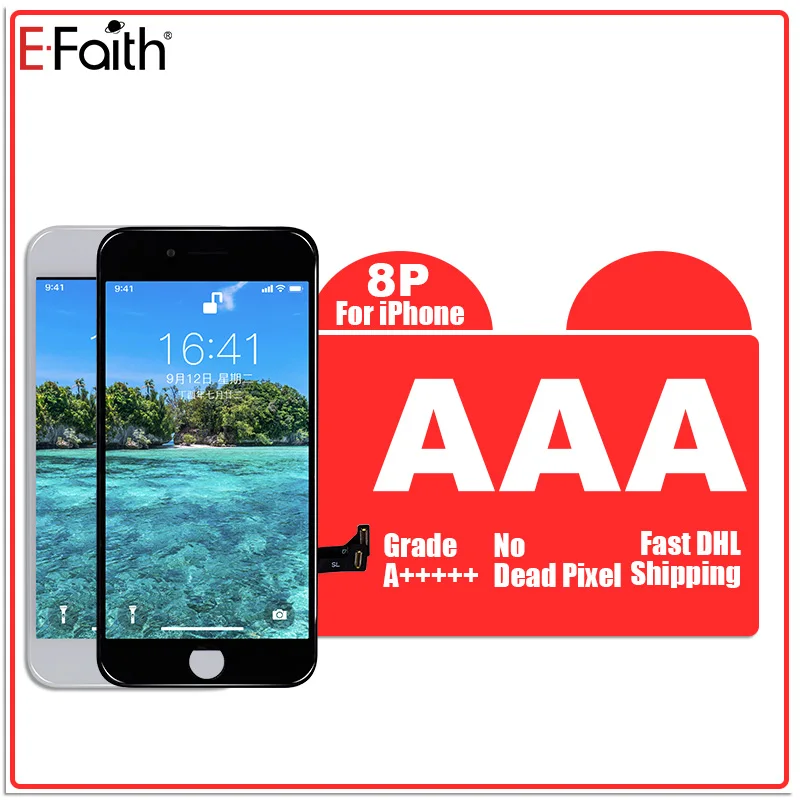 8P Half Color AAA Фабрика EFaith 20 шт./лот 5,5 дюймов ЖК-дисплей для iPhone 6SP 7P 8P Plus ЖК-дисплей 3D сенсорный экран дигитайзер замена DHL - Цвет: 8P Half Color AAA