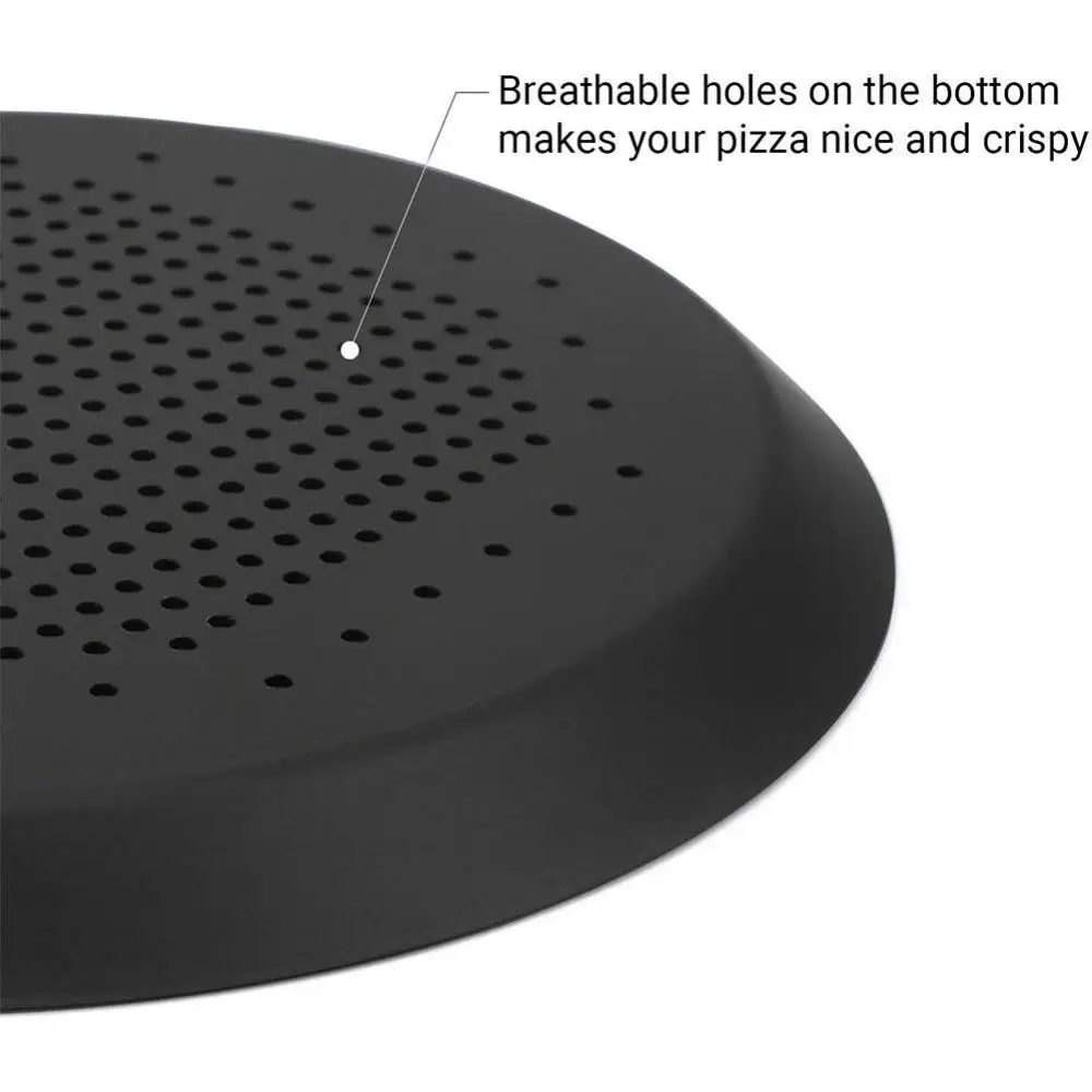 40% хит продаж! Круглая пластина с антипригарным покрытием Для Выпечки Пиццы