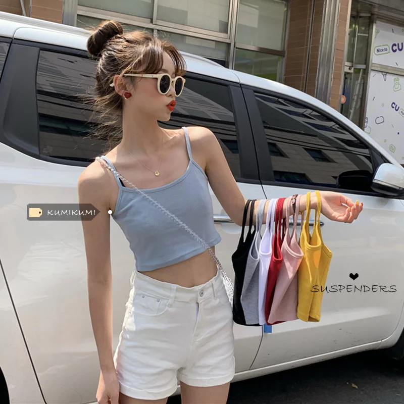 Женский жилет на бретельках женская рубашка без рукавов с внутренним низом