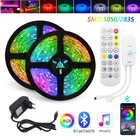 Светодиодная лента Bluetooth 5050 SMD 2835, 5 м, 10 м, 15 м, Светодиодная лента RGB, Диод 12 В постоянного тока, светильник лента для комнаты