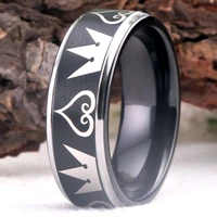 tungsten carbide ring kingdom heartscrowns design party ring for women anniversary gift alliances rings never rust