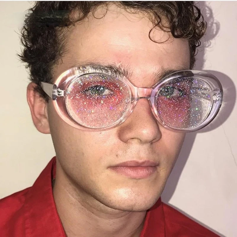 Женские Овальные Солнцезащитные очки 2021 блестящие линзы карамельных цветов