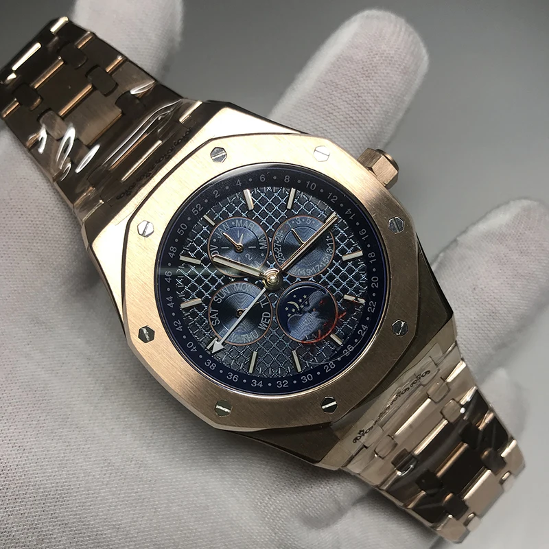 2020 новые цвета розового золота Королевский мужские часы Окс Роскошные Брендовые