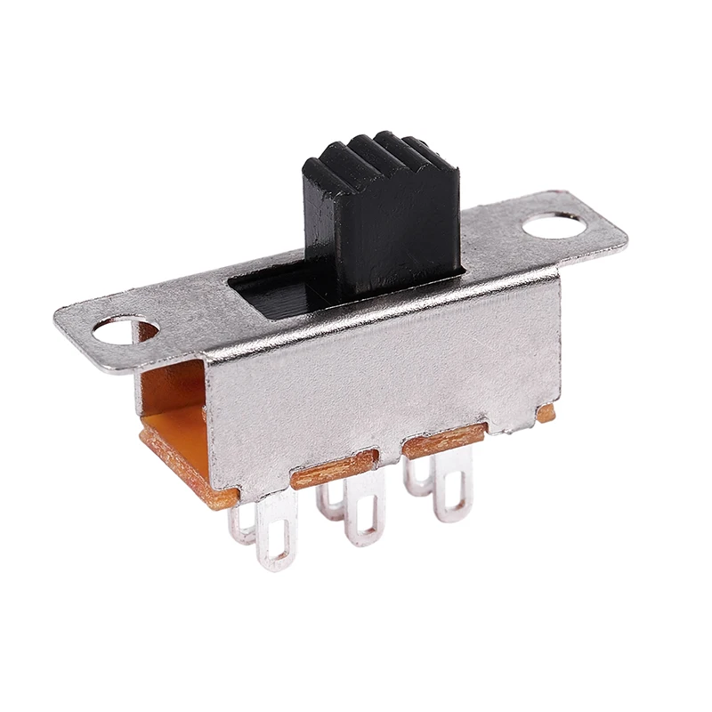 10 шт. 2 положения DPDT 2P2T Панель Крепление вертикальный скользящий переключатель 6