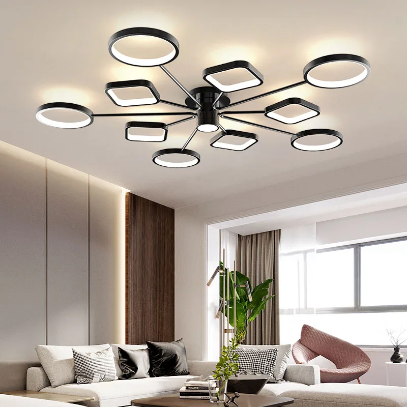 

Nordic modern new living room LED ceiling lamp bedroom restaurant LED chandelier hotel lamp villa LED lamp factory direct sales