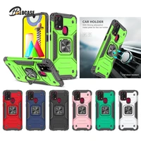 for samsung m31 armor shockproof case for samsung galaxy m31 m 31 drop protective defender magnet holder ring case cover