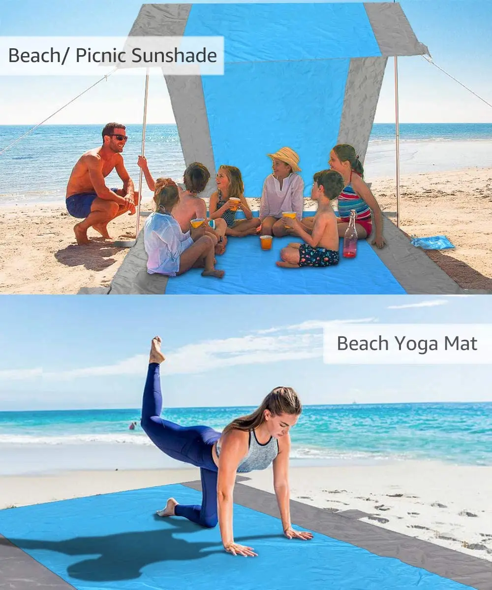 Пляжное одеяло Sandfree большой коврик для пляжа без песка 4 7 взрослых