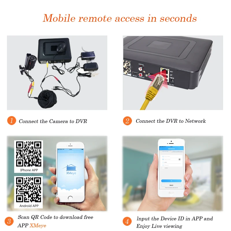 Система видеонаблюдения 5 МП 4 канала 2/4 шт.|Система наблюдения| |