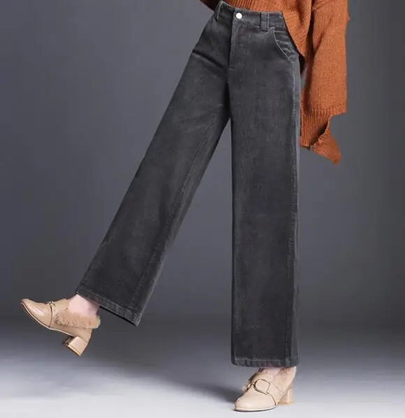 Новые модные осенне-весенние широкие брюки повседневные бриджи женские с