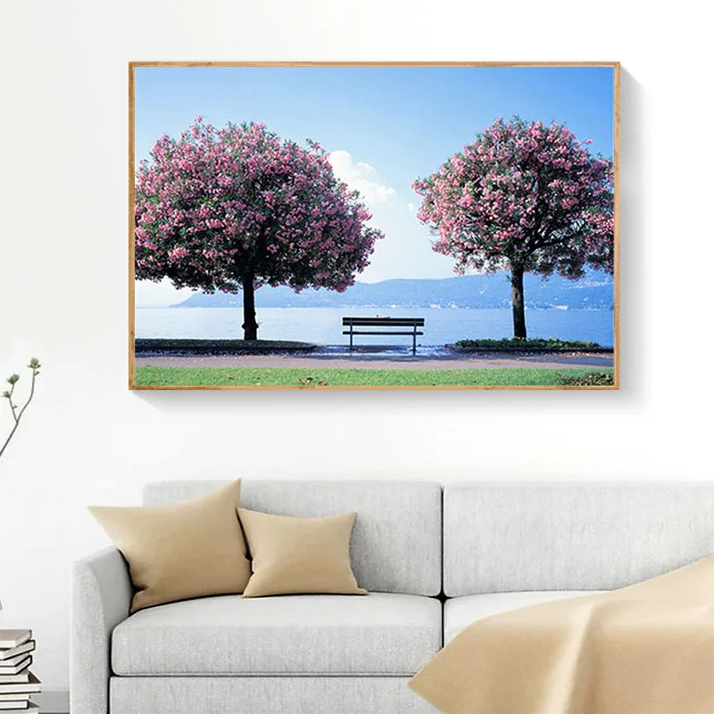 5D алмазная живопись сделай сам полностью круглая Алмазная вышивка пейзаж