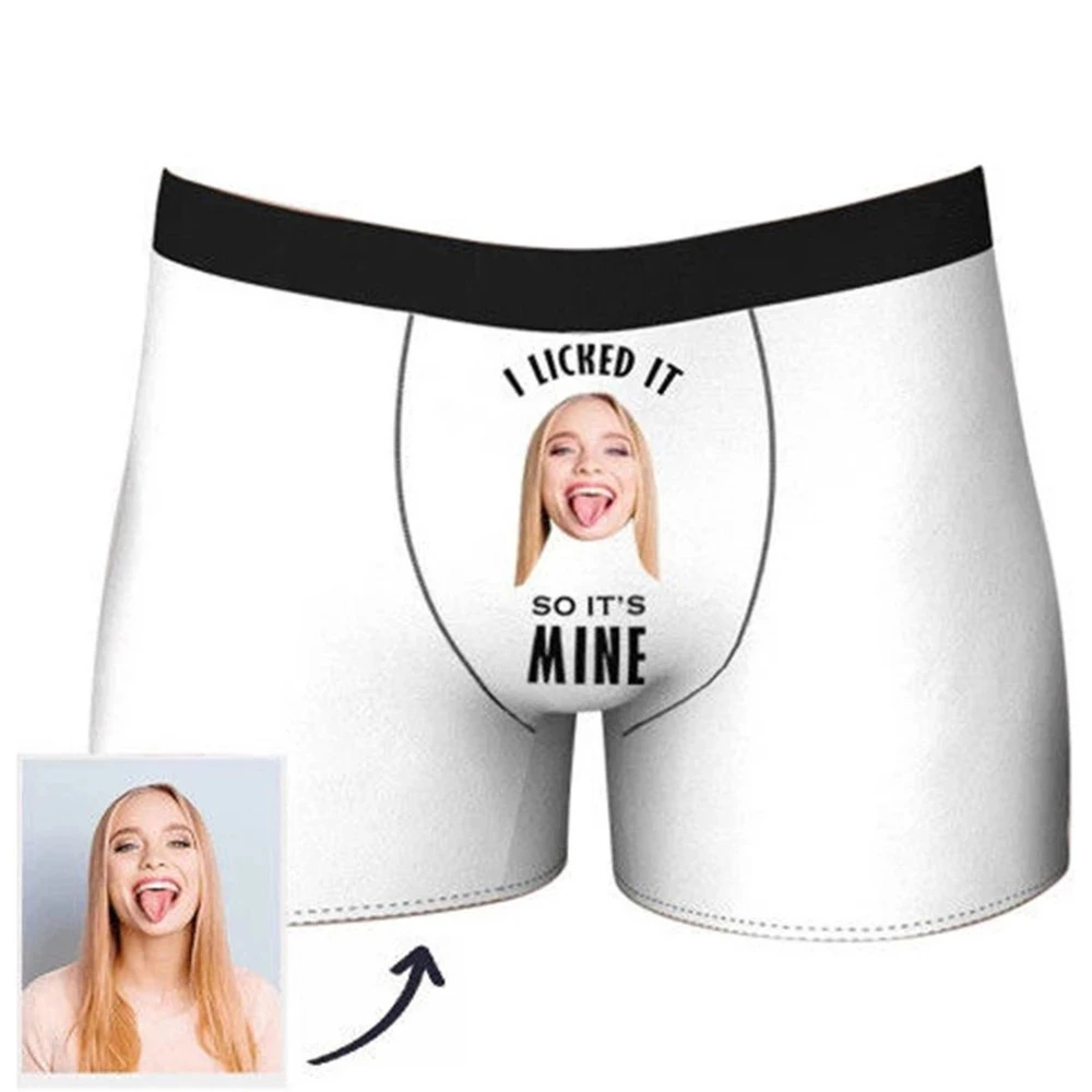 Custom Man Boxers Personalised Underwear Photo To Your Boyfriend Image Slogan | Мужская одежда