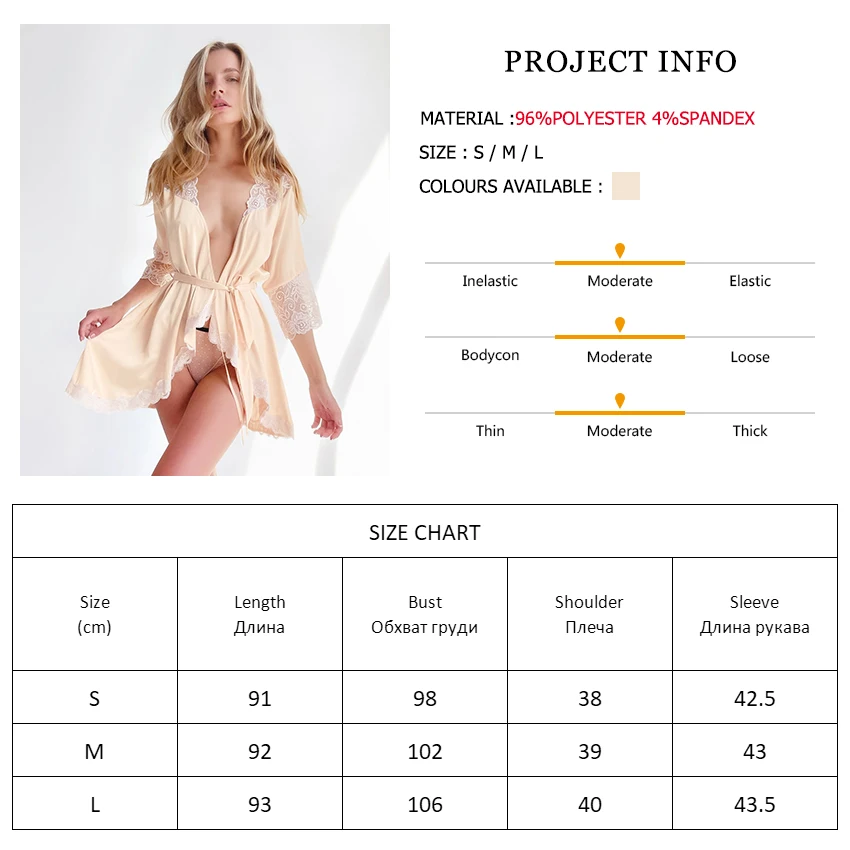 

Robe Women's Open Shirt Sexy Woman Nightie Lace Patchwork Peignoirs For Women Satin Nightgown Splicing Nightwear Robes Nightgown