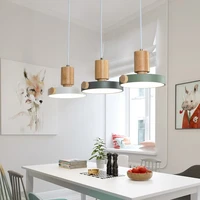 nordic wood chandelier modern led interior hanging lights kitchen dining room nightstand hanging lights wood circle