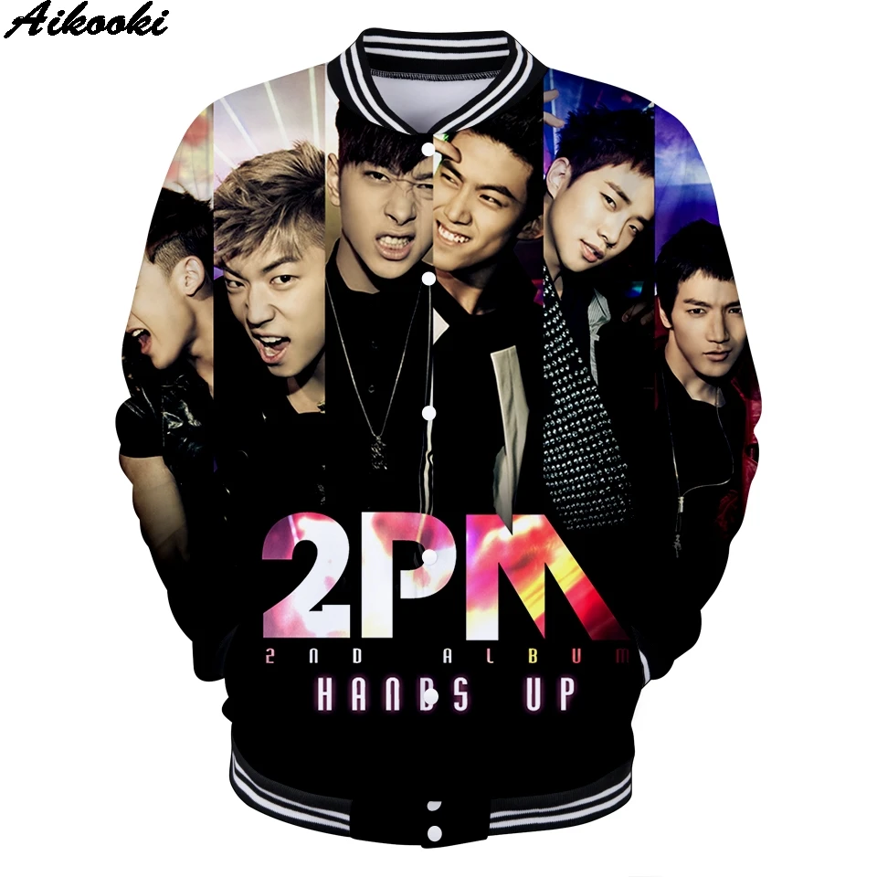 Новая модная бейсбольная куртка Singer 2PM 3D свитшоты для мужчин и женщин в стиле хип