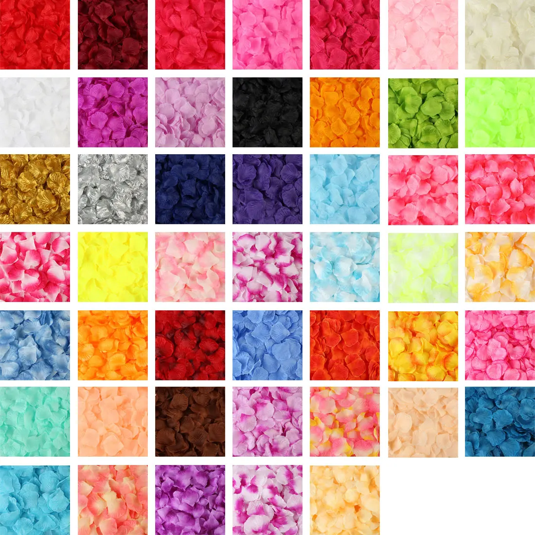 500 шт. домашний декор искусственные лепестки 5 х5 см шелковые розы для